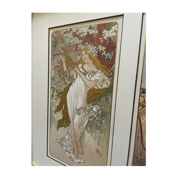 アートパネル アルフォン・ミュシャ Alphonse Mucha Four seasons(春夏秋冬)