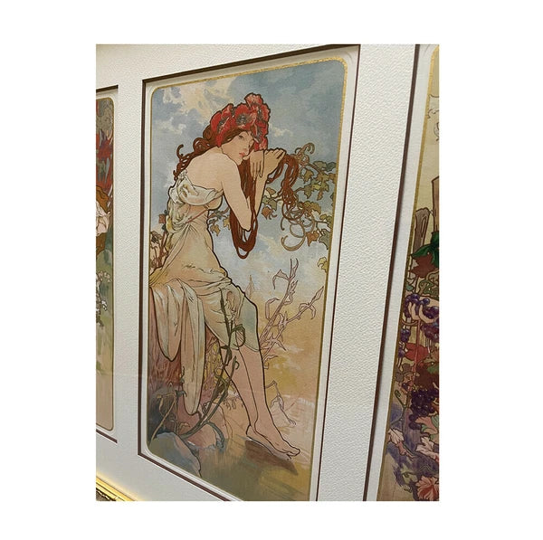 アートパネル アルフォン・ミュシャ Alphonse Mucha Four seasons(春夏秋冬)