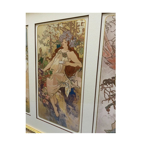 アートパネル アルフォン・ミュシャ Alphonse Mucha Four seasons(春夏秋冬)