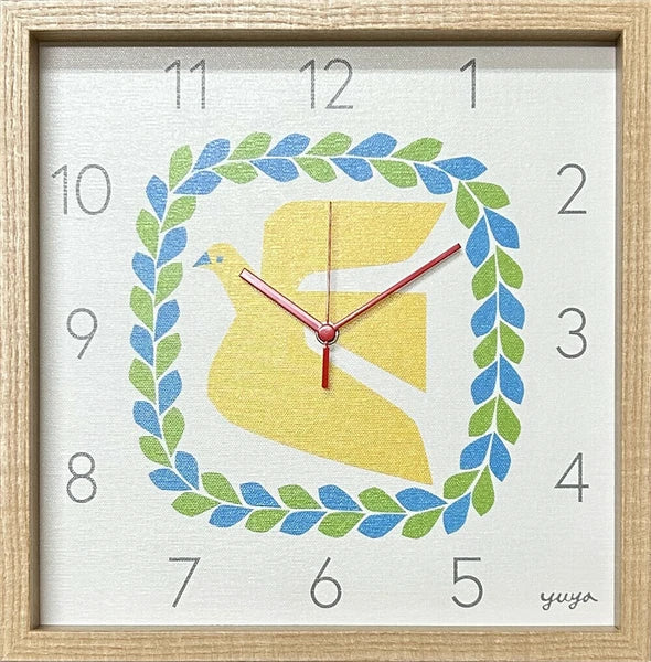 インテリアクロック YUYA Artist Clock 黄色い鳥