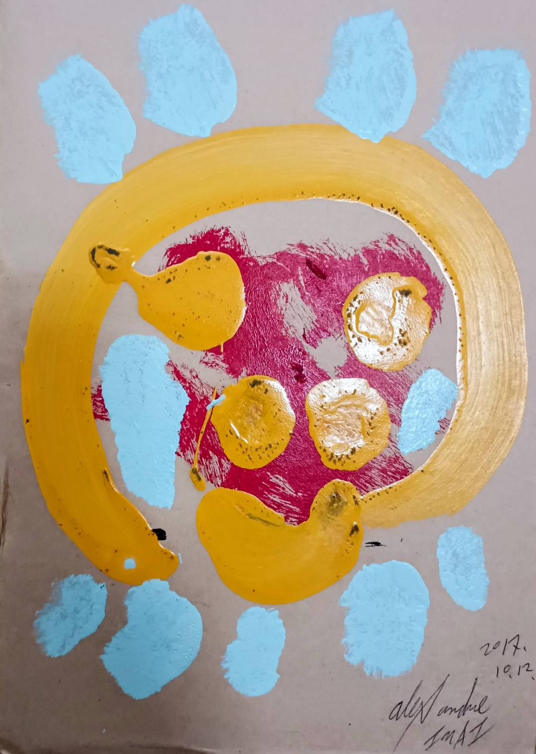 Alexandre IMAI — Drawing: Face (2017, Acrylic on Paper)
