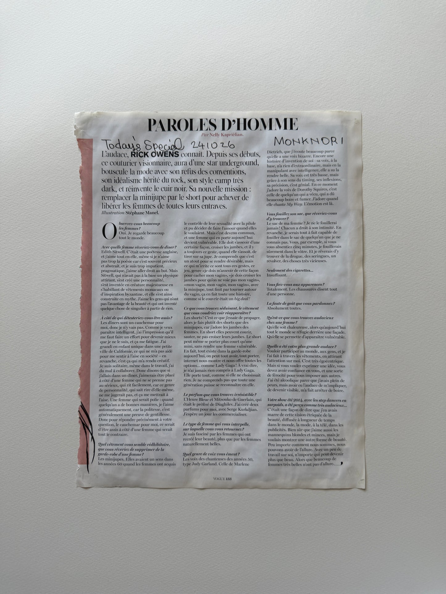 MONKNORI — Dingue | 1PAGE Monochrome | 2024
