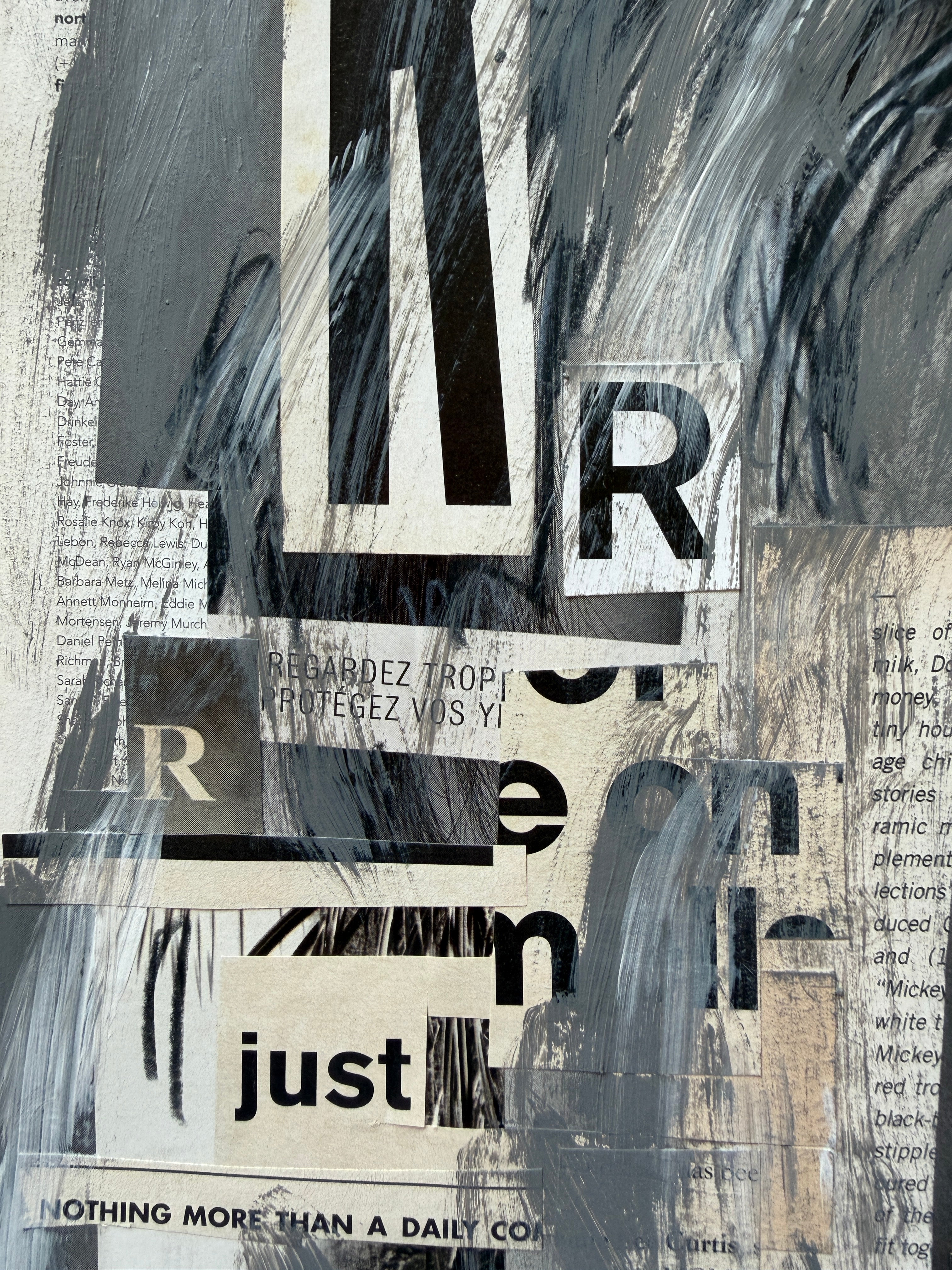 MONKNORI《really love》| 1PAGE Monochrome コラージュ原画 – ART