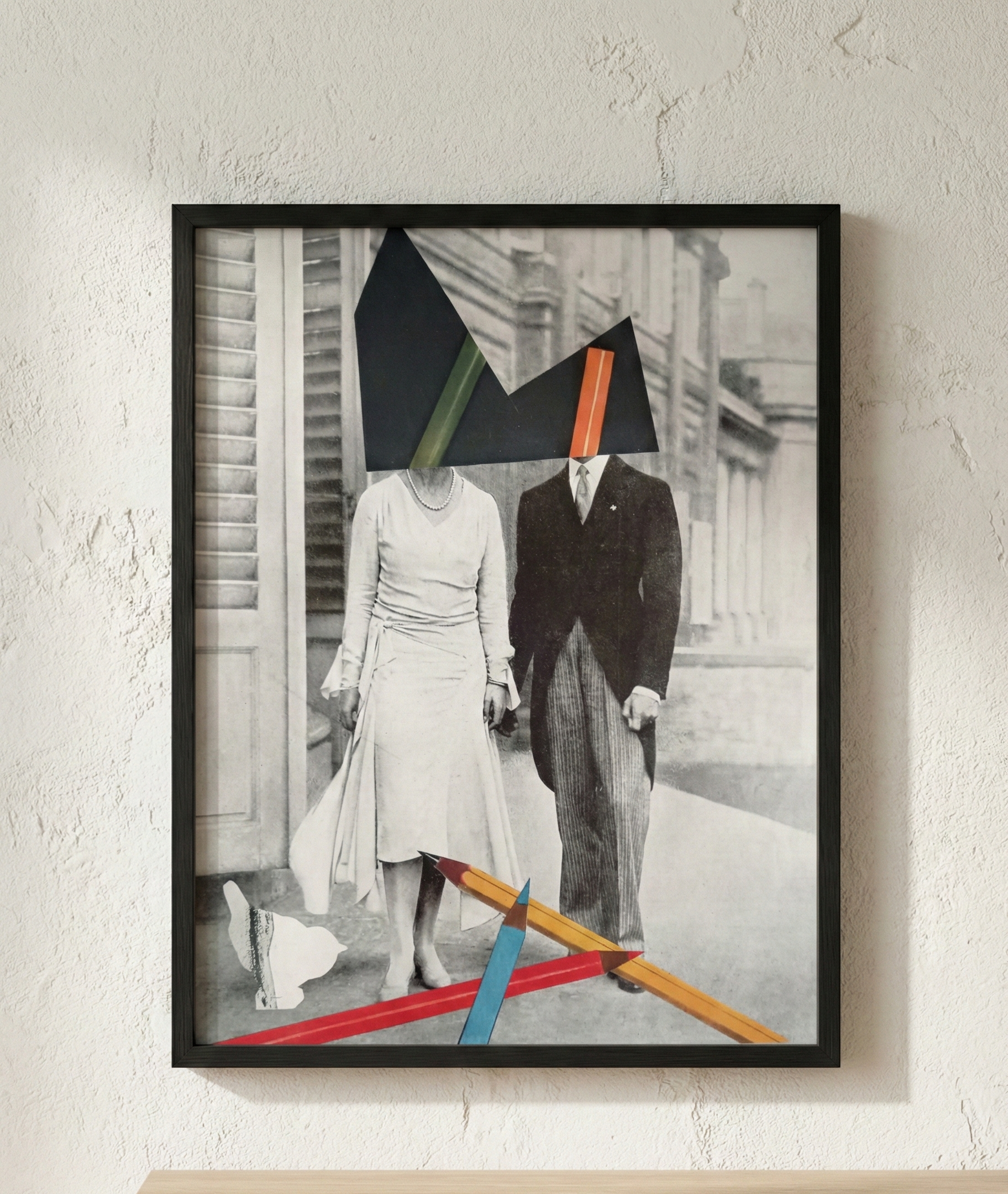 原画　コラージュ　現代アート マシュー・ローズ《Newlywed》オリジナル原画 | 現代コラージュアート